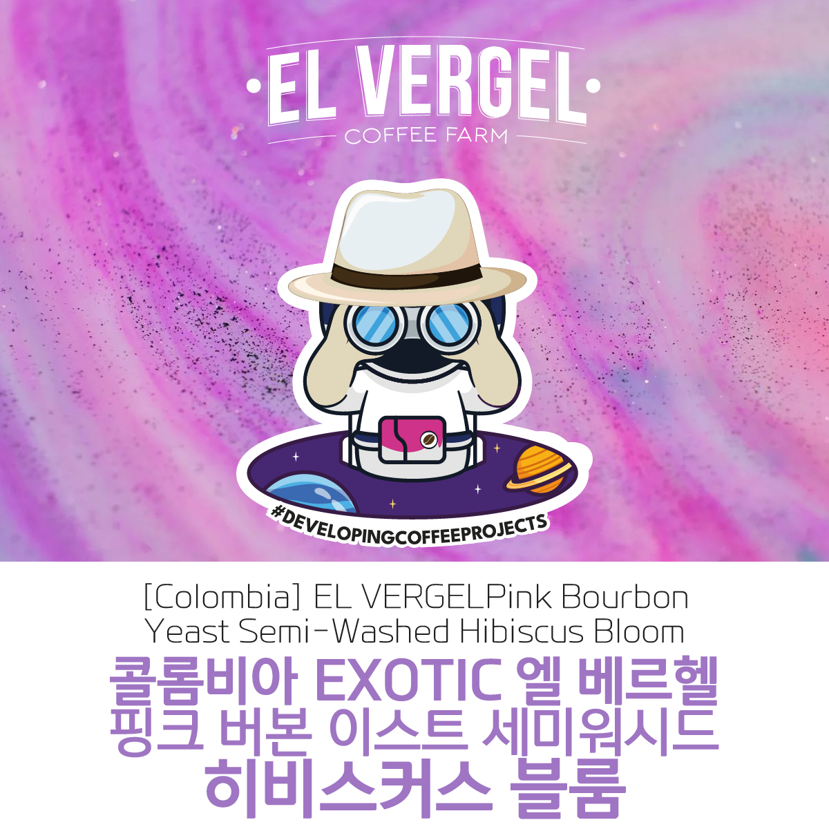 [블랙프라이데이][콜롬비아]EL VERGEL 엘 베르헬 핑크 버본 이스트 세미 워시드 히비스커스 블룸